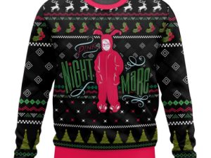 Pink Nightmare Ralphie Parker A Christmas Story Ugly Christmas Sweater - Image 1