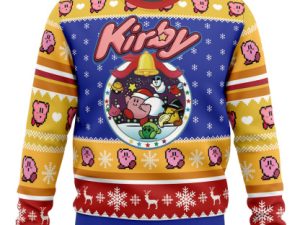 Pink Puff Christmas Kirby Ugly Christmas Sweater - Image 1
