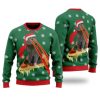 Pizza Cat With Laser Eyes Ugly Christmas Sweater - Image 1