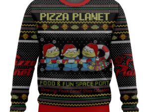 Pizza Planet Toy Story Ugly Christmas Sweater - Image 1