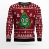 Poop Christmas Tree Emoji Funny Ugly Christmas Sweater - Image 1