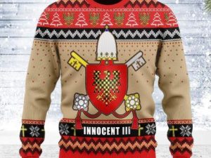 Pope Innocent Iii Coat Of Arms Ugly Christmas Sweater - Image 1