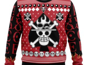 Portgas D Ace Op Pirates Ugly Christmas Sweater - Image 1