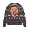 Praise The Sun Dark Souls Snowflake Pattern Ugly Christmas Sweater - Image 1