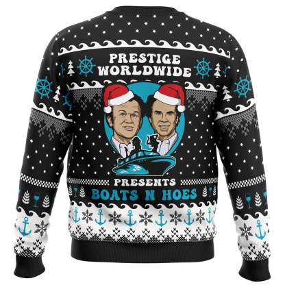 prestige worldwide boat n hoes step brothers ugly christmas sweater 2 Prestige Worldwide Boat N Hoes Step Brothers Ugly Christmas Sweater - Image 2