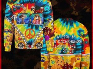 Pride A Girl And Her Dachshunds Ugly Christmas Sweater - Image 1