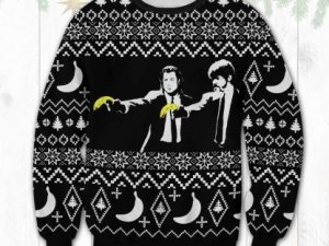 Pulp Fiction Banana Ugly Christmas Sweater - Image 1