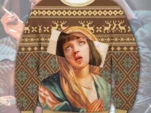 Pulp Fiction Ugly Christmas Sweater - Image 1