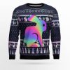 Rabbit Hologram Ugly Christmas Sweater - Image 1