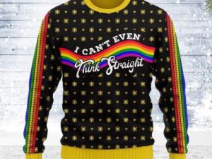 Rainbow Lgbt Flag Ugly Christmas Sweater - Image 1