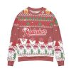 Rainier Beer Logo Santa Claus Pattern Ugly Christmas Sweater - Image 1