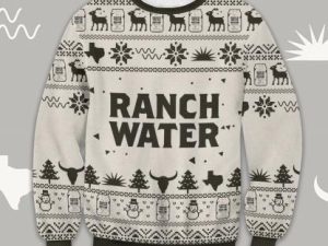 Ranch Water Seltzer Ugly Christmas Sweater - Image 1