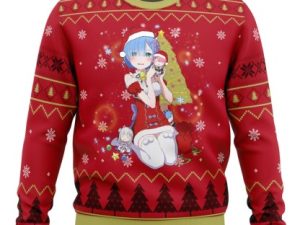 Re Zero Rem Ugly Christmas Sweater - Image 1