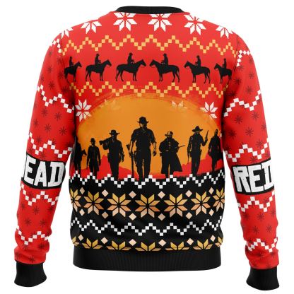 red dead redemption ugly christmas sweater 2 Red Dead Redemption Ugly Christmas Sweater - Image 2