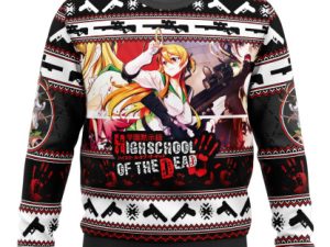 Rei Miyamoto Highschool Of The Dead Ugly Christmas Sweater - Image 1