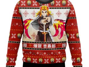 Rengoku Demon Slayer Ugly Christmas Sweater - Image 1
