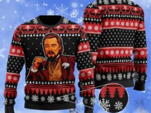 Retro Leonardo Dicaprio Meme Ugly Christmas Sweater - Image 1