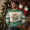 Retro Xmas Ugly Christmas Sweater Respect The Beard Cool Santa Vintage - Image 1