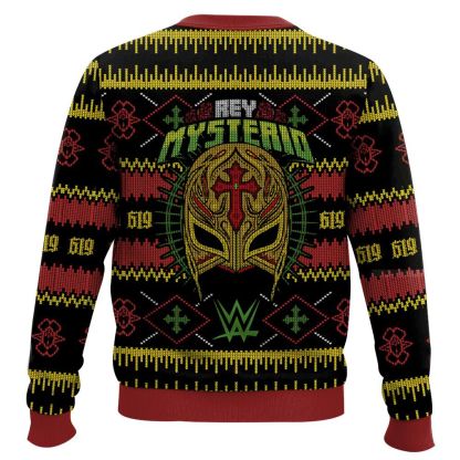 rey mysterio ugly christmas sweater holiday gift 2 Rey Mysterio Ugly Christmas Sweater Holiday Gift - Image 2
