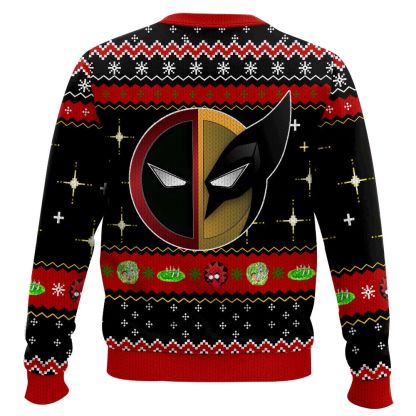 rick and morty in deadpool multiverse ugly christmas sweater 2 Rick And Morty In Deadpool Multiverse Ugly Christmas Sweater - Image 2
