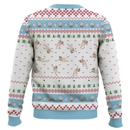 rick and morty in mushroom tripping ugly christmas sweater 2 Rick And Morty In Mushroom Tripping Ugly Christmas Sweater - Image 2