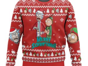 Rick And Morty Merry Swiftmas Ugly Christmas Sweater - Image 1