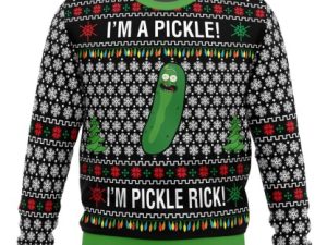 Rick And Morty Pickle Rick Ugly Christmas Sweater - Image 1