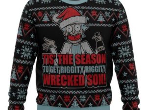 Rick And Morty Tis The Season Ugly Christmas Sweater - Image 1