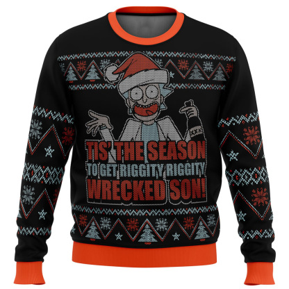 rick and morty tis the season ugly christmas sweater holiday gift 1 Rick And Morty Tis The Season Ugly Christmas Sweater Holiday Gift - Image 1