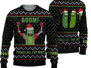 Rick And Morty Ugly Christmas Sweater Holiday Gift - Image 1