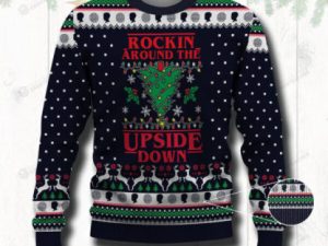 Rocking Around The Upside Down Ugly Christmas Sweater Knitted Sweater - Image 1