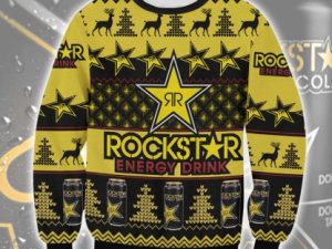 Rockstar Energy Drink Ugly Christmas Sweater Holiday Gift - Image 1