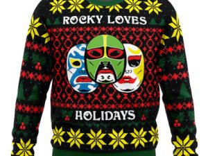 Rocky Loves Holidays 3 Ninjas Ugly Christmas Sweater - Image 1