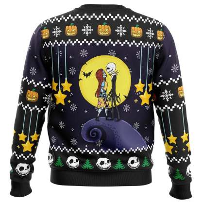 romantic nightmare the nightmare before christmas xmas ugly christmas sweater 2 Romantic Nightmare The Nightmare Before Christmas Xmas Ugly Christmas Sweater - Image 2