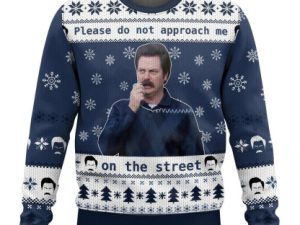 Ron Swanson Parks And Recreation Ugly Christmas Sweater - Image 1