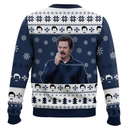 ron swanson parks and recreation ugly christmas sweater 2 Ron Swanson Parks And Recreation Ugly Christmas Sweater - Image 2