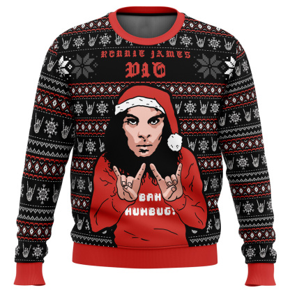 ronnie james dio ugly christmas sweater 1 Ronnie James Dio Ugly Christmas Sweater - Image 1