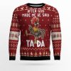 Rooster Tada Ugly Christmas Sweater - Image 1