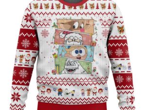 Rudolph The Red Nosed Reindeer Ugly Christmas Sweater Holiday Gift - Image 1