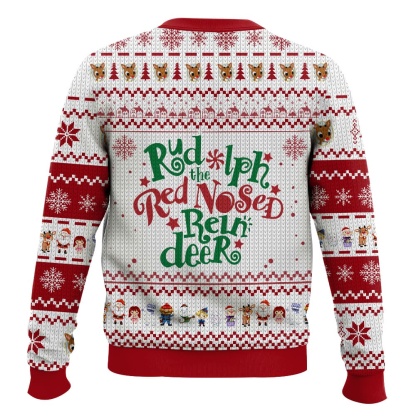 rudolph the red nosed reindeer ugly christmas sweater holiday gift 2 Rudolph The Red Nosed Reindeer Ugly Christmas Sweater Holiday Gift - Image 2