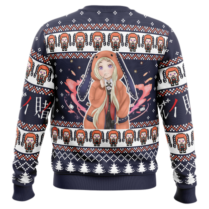runa yomozuki kakegurui ugly christmas sweater 2 Runa Yomozuki Kakegurui Ugly Christmas Sweater - Image 2