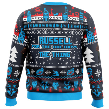 russell for the holidays the thing ugly christmas sweater 2 Russell For The Holidays The Thing Ugly Christmas Sweater - Image 2