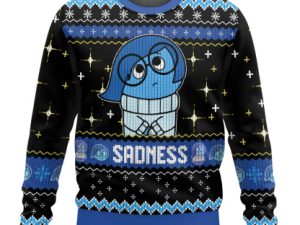 Sadness Inside Out Ugly Christmas Sweater - Image 1