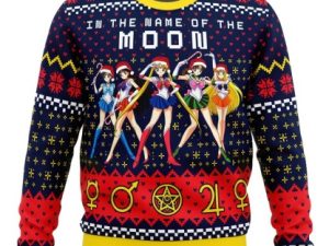 Sailor Moon In The Name Of The Moon Ugly Christmas Sweater - Image 1