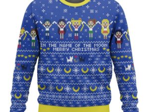 Sailor Moon In The Name Of The Moon Ugly Christmas Sweater Holiday Gift - Image 1