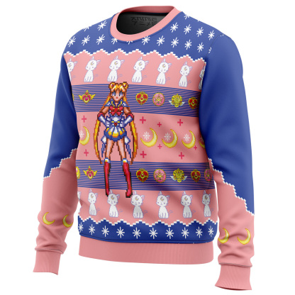 sailor moon ugly christmas sweater holiday gift 2 Sailor Moon Ugly Christmas Sweater Holiday Gift - Image 2