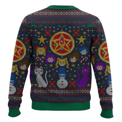 sailor moon ugly christmas sweater unisex 2 Sailor Moon Ugly Christmas Sweater Unisex - Image 2