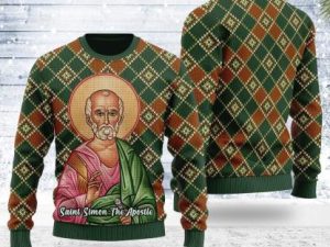 Saint Simon The Zealot Ugly Christmas Sweater - Image 1