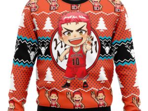 Sakuragi Hanamichi Slam Dunk Ugly Christmas Sweater - Image 1