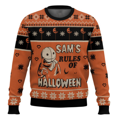 sam trick or treat ugly christmas sweater holiday gift 1 Sam Trick Or Treat Ugly Christmas Sweater Holiday Gift - Image 1
